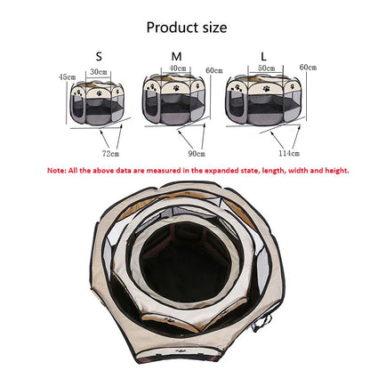 Pet Nest Pet Dog Cat Delivery Room Foldable Cat Nest Pet Fence Tent Octagonal Cage Pet Supplies